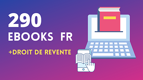 vous donner 290 ebooks français avec droits de revente