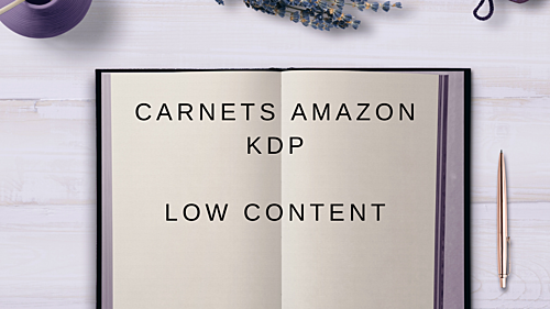 vous créer 5 carnets low content pour Amazon KDP