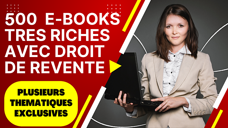 vous livrer 500 ebooks en français revendable