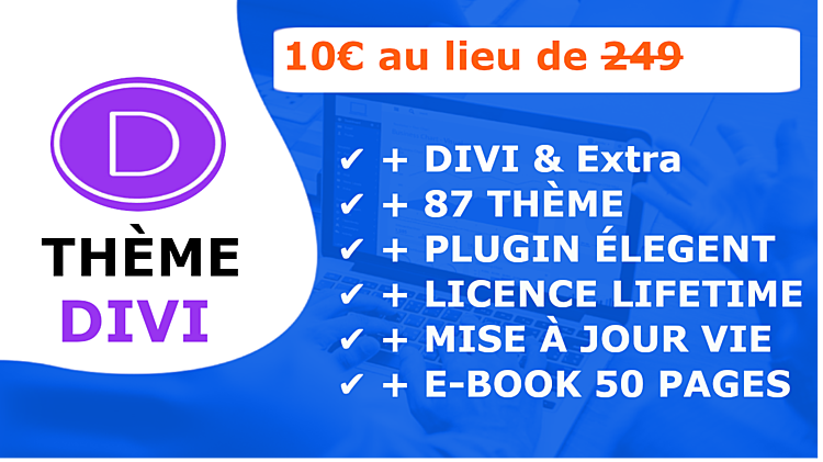 fournir à vie Divi + Extra + 87 Thème + 3 Plugin WordPress pour 10 €