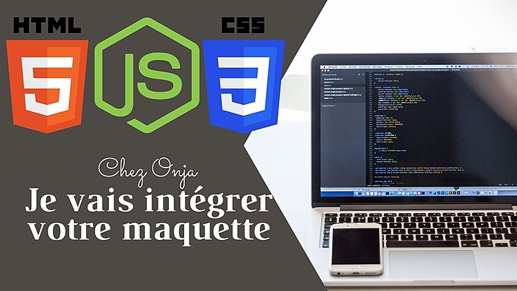 intégrer votre maquette en un site web  responsivev avec HTML/CSS/JS  